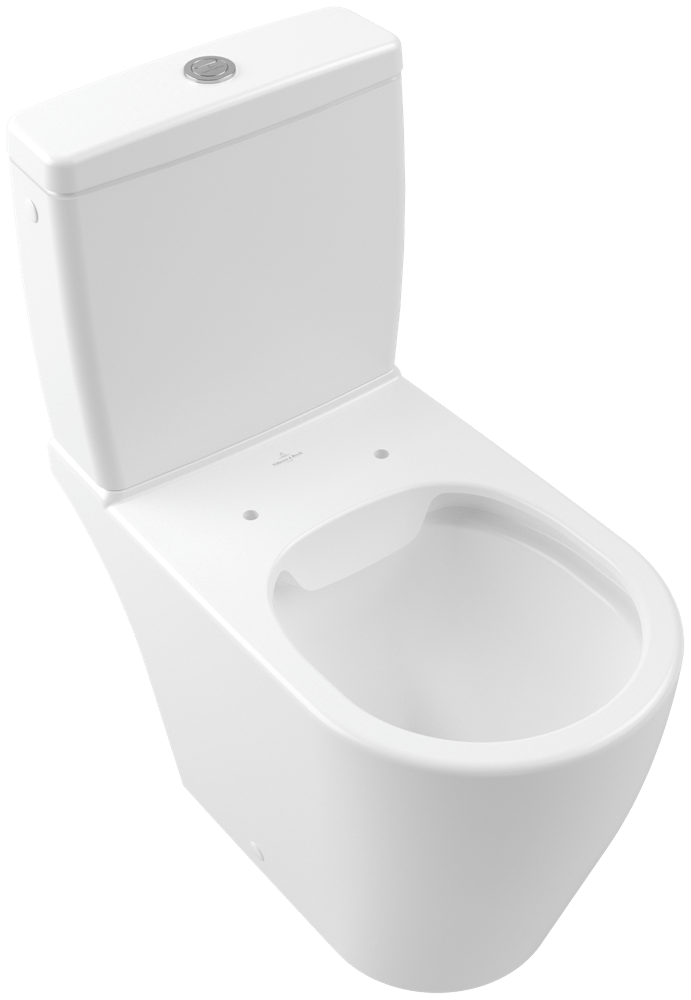 Villeroy & Boch Tiefspül-WC für Kombination Avento 370x640x410mm ov bodenst. Abg. waagr. DF StoneWhi 5644R0RW