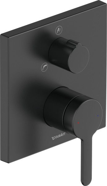 Duravit C.1 Einhebel-Wannenmischer Unterputz Schwarz Matt 150x77x150 mm - C15210011046