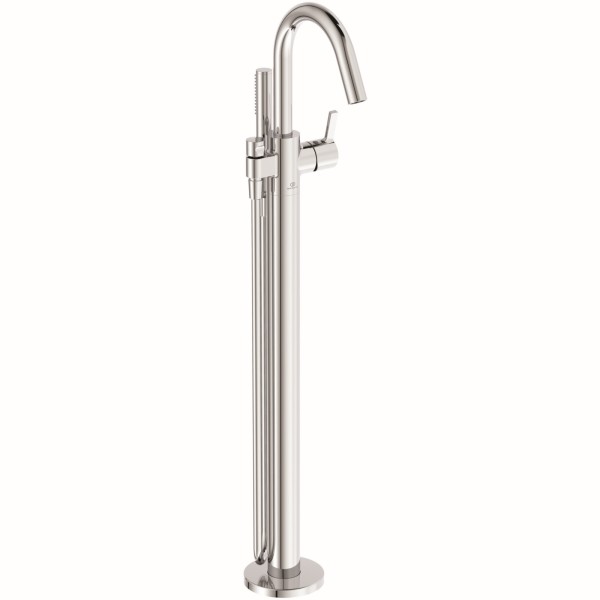 Ideal Standard freistehende Badewannenarmatur Joy mit Stick-Handbrause Ausladung 190mm Chrom, BD461