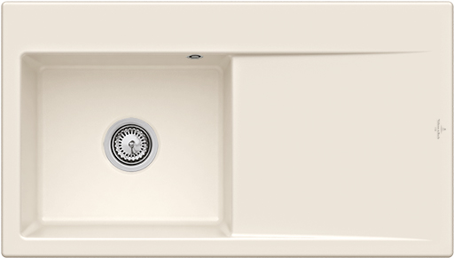 Villeroy & Boch Einbauspüle Subway Style 50 335201 1000x510mm IB li aus Keramik Crema cplus, 335200K 335200KR