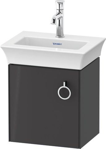 Duravit White Tulip Waschtischunterbau wandhängend Graphit Hochglanz 384x298x410 mm - WT4250LH1H1