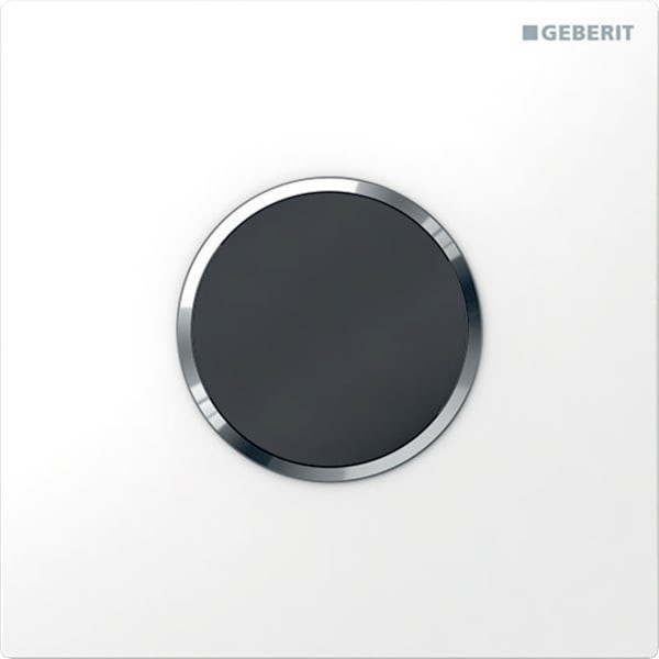 Geberit HyTronic Urinal-Steuerung Sigma10 weiß/verchromt Zink-Druckguss berührungslos Infrarot/Batte