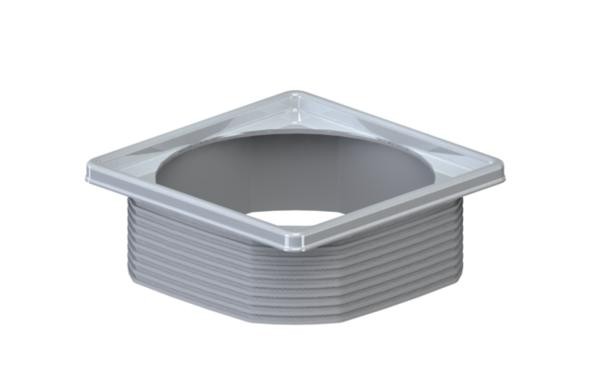 Dallmer Aufsatzrahmen TS 10, 100 x 100 mm, 495587