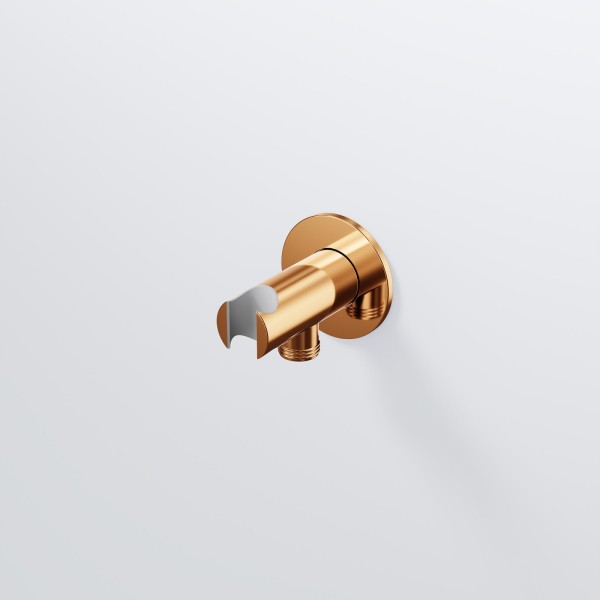 Steinberg Brause Wandhalter mit intgriertem Brauseanschlussbogen für 100 1670 RG, rose gold, 1001667