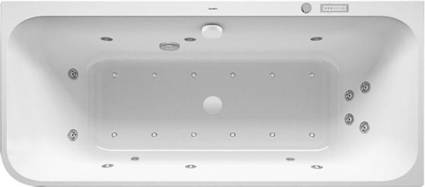 Duravit Happy D.2 Plus Whirlwanne Weiß / Graphit Supermatt 1800x800 mm - 760450800CE1000