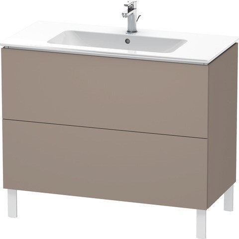 Duravit L-Cube Waschtischunterbau bodenstehend Basalt Matt 1020x481x704 mm - LC662704343