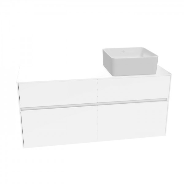 Villeroy & Boch Waschtischunterschrank Collaro C043 1200x548x500mm 4 Ausz. Waschtisch re Glossy Whit