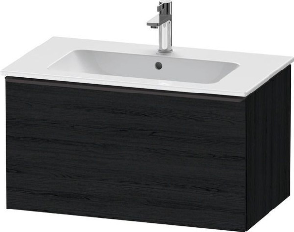 Duravit D-Neo Waschtischunterbau wandhängend Eiche Schwarz Matt 810x462x440 mm - DE42620BD160000
