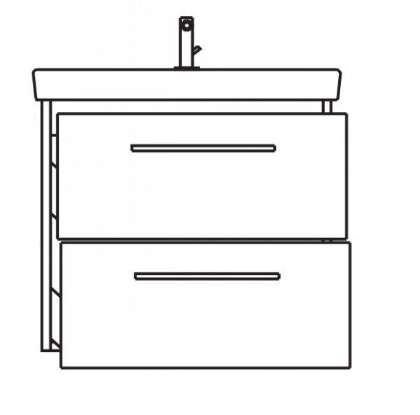 Pelipal Serie 9005 Villeroy & Boch Avento-SET 9005-V125-2L, B:600, H:540, T:470mm