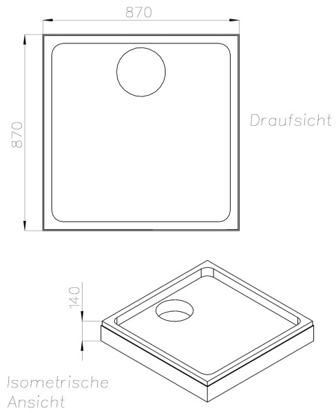 Neuesbad Wannenträger für Bette Floor Side 900x900