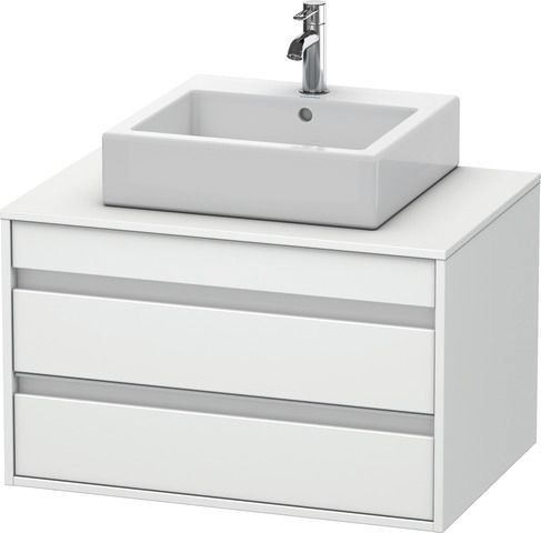 Duravit Ketho Konsolenwaschtischunterbau wandhängend Weiß Matt 800x550x496 mm - KT665401818