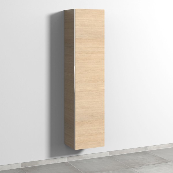 Sanipa 3way Hochschrank mit 1 Tür und Ganzkörperspiegel, Eiche-Nordic