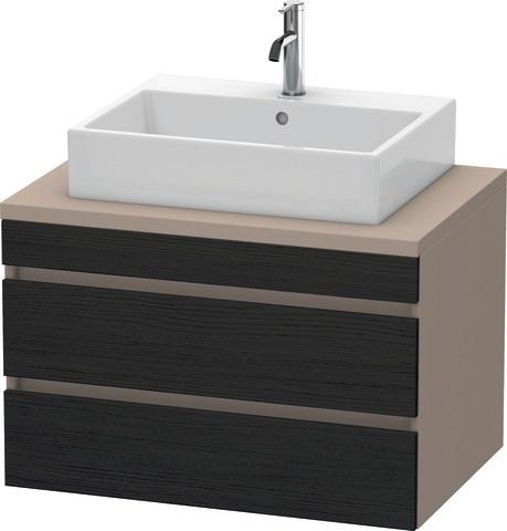 Duravit DuraStyle Konsolenwaschtischunterbau wandhängend Eiche Schwarz & Basalt Matt 800x548x512 mm