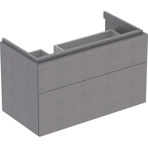 Geberit Xeno2 Unterschrank f. Waschtisch m. Ablagefläche rechts m. 2 Schubladen, 88x53x46,2cm, scult