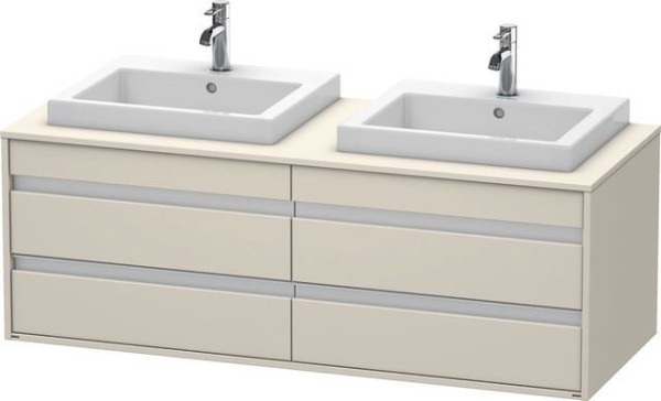 Duravit Ketho Konsolenwaschtischunterbau wandhängend Taupe Matt 1400x550x496 mm - KT6757B9191