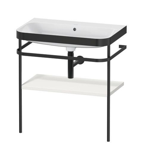 Duravit Happy D.2 Plus c-bonded Set mit Metallkonsole Nordic Weiß Seidenmatt 775x490x850 mm - HP4737