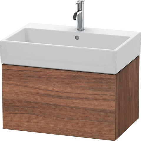 Duravit L-Cube Waschtischunterbau wandhängend Nussbaum Matt 684x459x394 mm - LC617607979