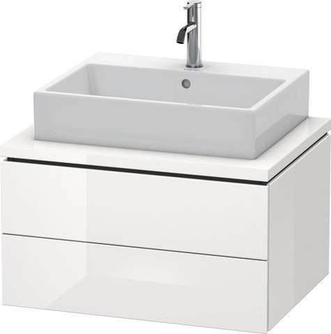 Duravit L-Cube Konsolenwaschtischunterbau wandhängend Weiß Hochglanz 720x547x400 mm - LC581608585