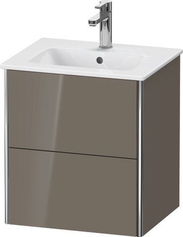 Duravit XSquare Waschtischunterbau wandhängend Flanell Grau Hochglanz 510x418x560 mm - XS430608989