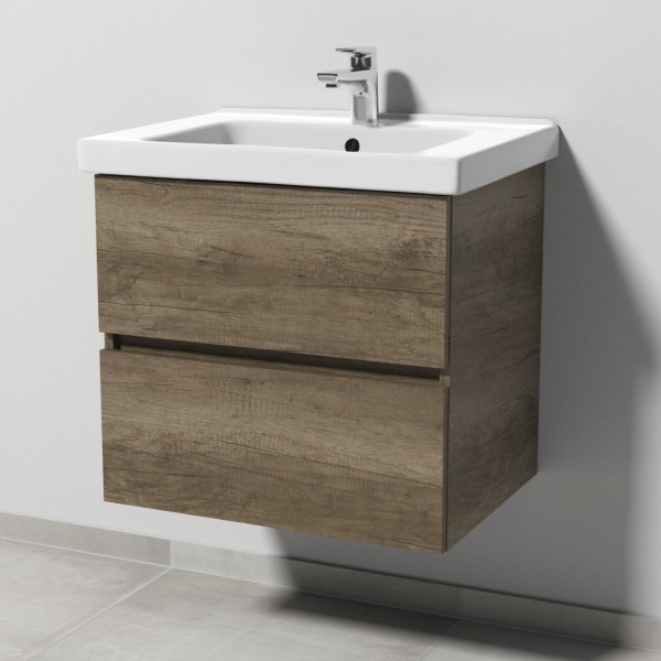 Sanipa Solo One Harmonia Waschtisch-Set 650mm, Eiche-Nebraska