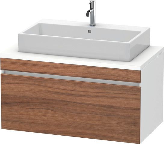 Duravit DuraStyle Konsolenwaschtischunterbau wandhängend Nussbaum & Weiß Matt 1000x548x512 mm - DS53