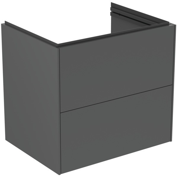 Ideal Standard Möbelwaschtischunterschrank Conca 600 mm 2 Auszüge Anthrazit matt, T5574Y2