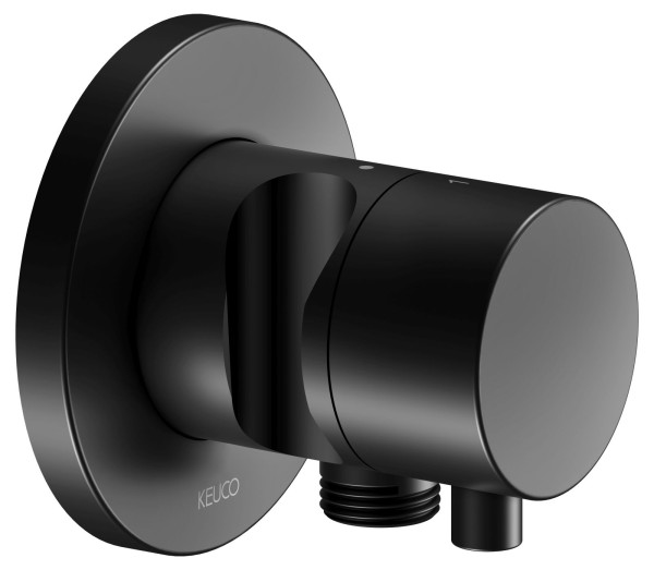 Keuco IXMO Black Selection Umstellventil m. Schlauchanschluss u. Brausehalter, ru., schwarz matt