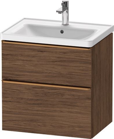 Duravit D-Neo Waschtischunterbau wandhängend Nussbaum dunkel Matt 634x452x625 mm - DE4354004210000