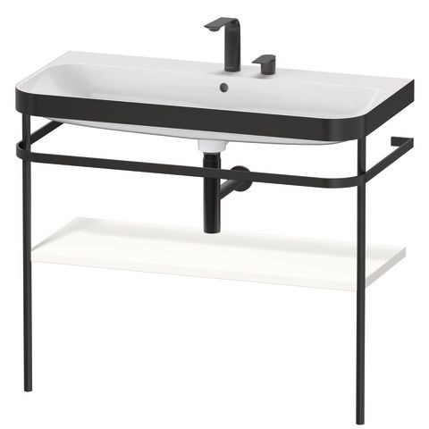 Duravit Happy D.2 Plus c-bonded Set mit Metallkonsole Weiß Supermatt 975x490x850 mm - HP4738E8484