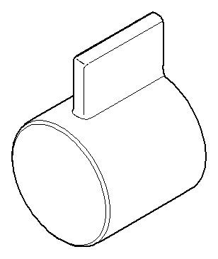 Dornbracht Griff Ersatzteile 092098002 D. 25 x 25 mm Platin