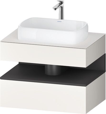 Duravit Qatego Konsolenwaschtischunterbau wandhängend Weiß Supermatt 800x550x600 mm - QA473004984001