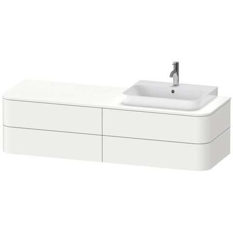 Duravit Happy D.2 Plus Konsolenwaschtischunterbau wandhängend Weiß Seidenmatt 1600x550x408 mm - HP49