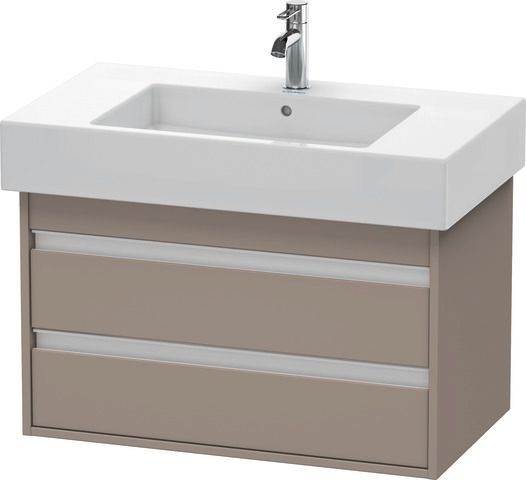 Duravit Ketho Waschtischunterbau wandhängend Basalt Matt 800x455x480 mm - KT664004343