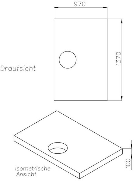 Neuesbad Wannenträger für Hüppe EasyStep 140x100x3