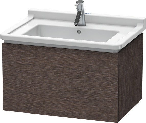 Duravit L-Cube Waschtischunterbau wandhängend Eiche dunkel gebürstet Matt 670x469x408 mm - LC6164072