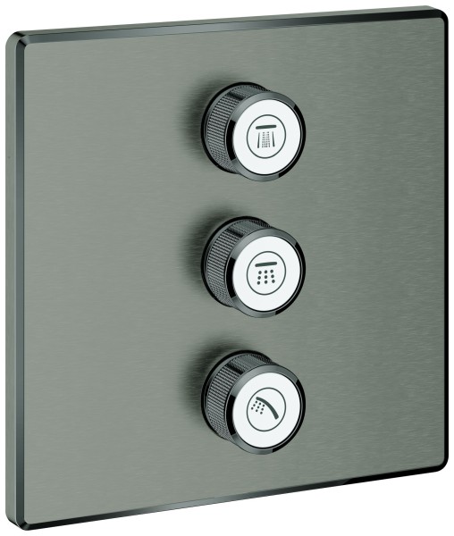 GROHE 3-fach UP-Ventil Grohtherm Smart Control 29127 eck FMS hard graphite geb., 29127AL0