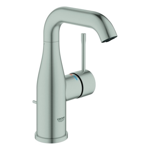 GROHE Waschtischarmatur Essence M-Size schwenkbarer U-Auslauf supersteel, 24173DC1