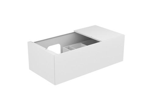 Keuco Waschtischunterschrank Edition 11 31153,1 Front-Auszug, cashmere/Glas cashmere satiniert, 3115
