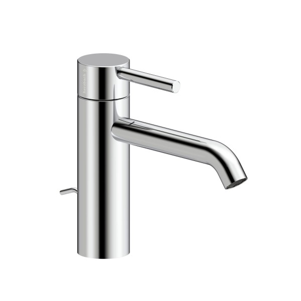 Herzbach DEEP Waschtischmischer M-Size 150mm mit Zugstangen-Ablaufgarnitur Chrom, 18.023710.2.01