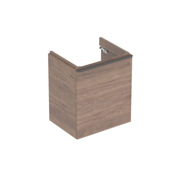 Geberit Smyle Square Unterschrank für Waschtisch, m. 1 Tür re 53,6x61,7x43,3cm, Nussbaum, 500365JR1