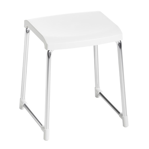 Avenarius Bad-Hocker 425x390x480 mm , Sitzfläche weiß, Serie Universal