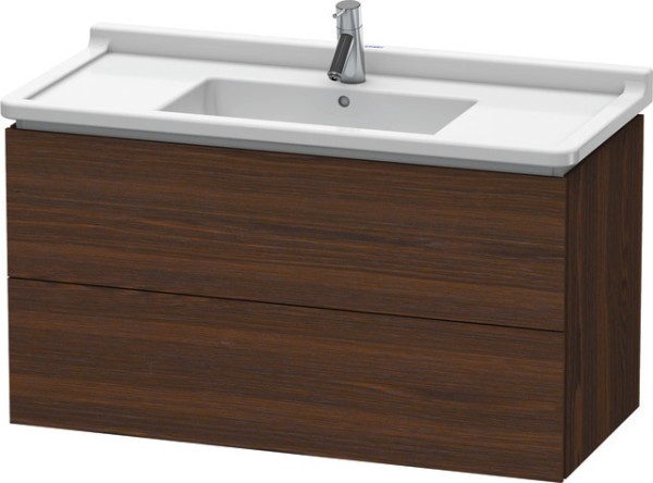 Duravit L-Cube Waschtischunterbau wandhängend Nussbaum gebürstet Matt 1020x469x558 mm - LC6266069690