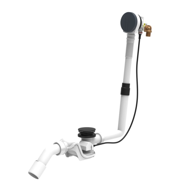 LAUFEN Ab- und Überlaufgarnitur 450 schwarz matt m. Wannenzulauffunktion, H2951434500001