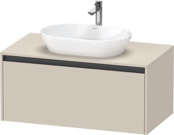 Duravit Ketho.2 Konsolenwaschtischunterbau wandhängend Taupe Supermatt 1000x550x459 mm - K2488608383