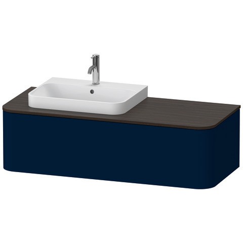 Duravit Happy D.2 Plus Konsolenwaschtischunterbau wandhängend Nachtblau Seidenmatt 1300x550x354 mm -
