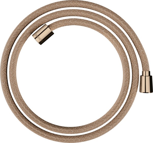 Hansgrohe Textilbrauseschlauch Axor 1600mm mit konischer/zylindrischer Mutter, polished red gold, 28