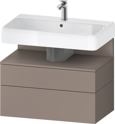 Duravit Qatego Waschtischunterbau wandhängend Basalt Matt 790x470x590 mm - QA4394043430000