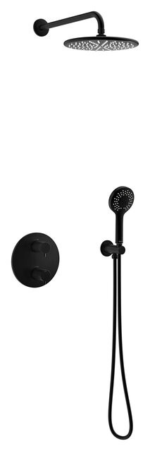 Damixa Silhouet HS 1 - Thermostat Duschsystem, Mattschwarz, 571236100 571236100