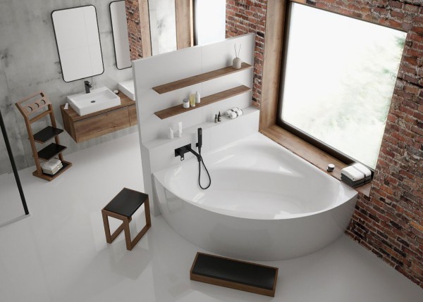 Hoesch Badewanne iSensi Eck 1500x1500 Monolith, ang. Sch. Weiß, 3827.010