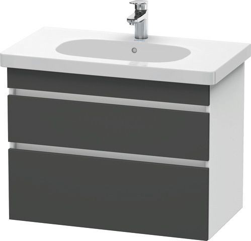 Duravit DuraStyle Waschtischunterbau wandhängend Graphit & Weiß Matt 800x453x610 mm - DS648404918